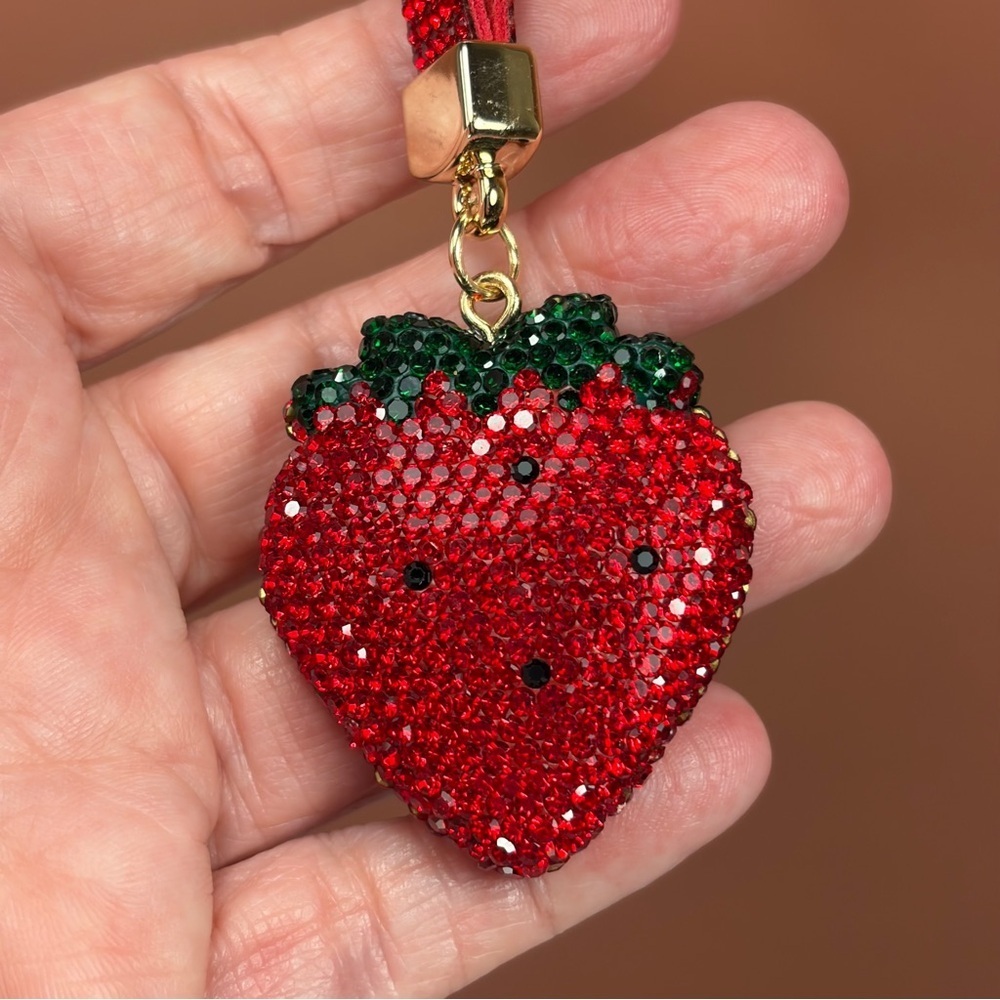 Bling Strawberry Keychain/Bag Charm